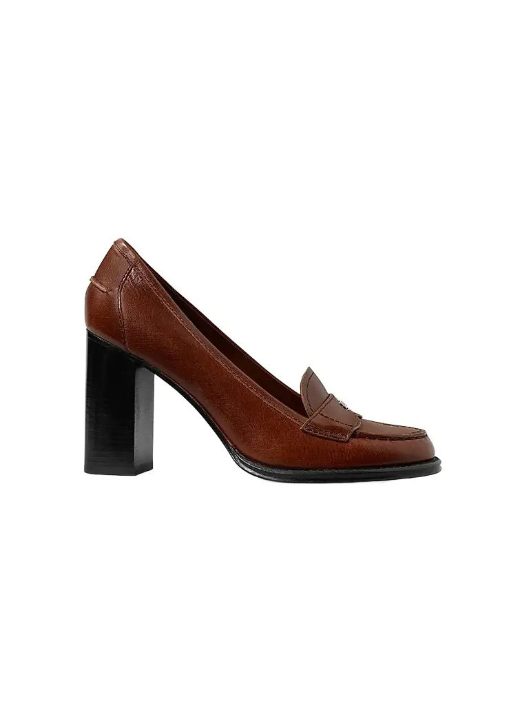 Women's 85MM Leather Loafer Pumps Women's 85MM Leather Loafer Pumps