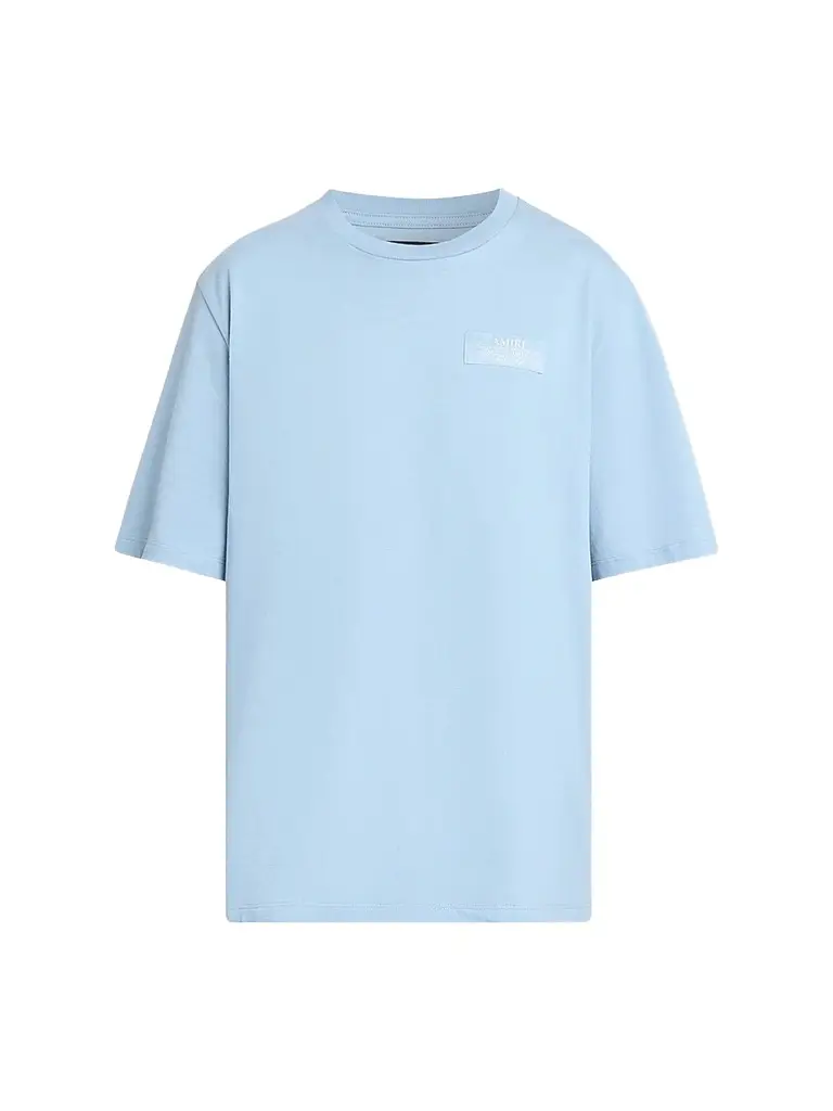 AMIRI Men's Spirit Cotton Crewneck T-Shirt - Ashley Blue - Size Small | Image 1 AMIRI Men's Spirit Cotton Crewneck T-Shirt - Ashley Blue - Size Small | Image 1
