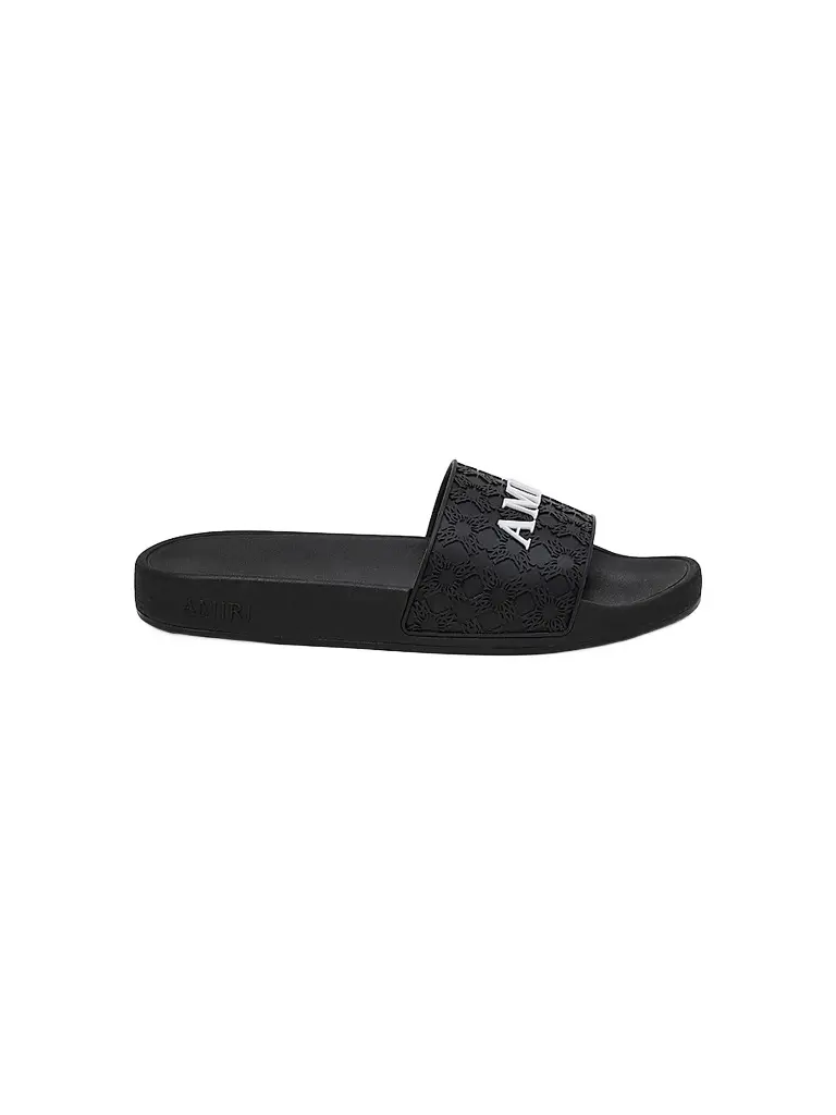 AMIRI Women's MA Quad Monogram Pool Slides | Image 1 AMIRI Women's MA Quad Monogram Pool Slides | Image 1
