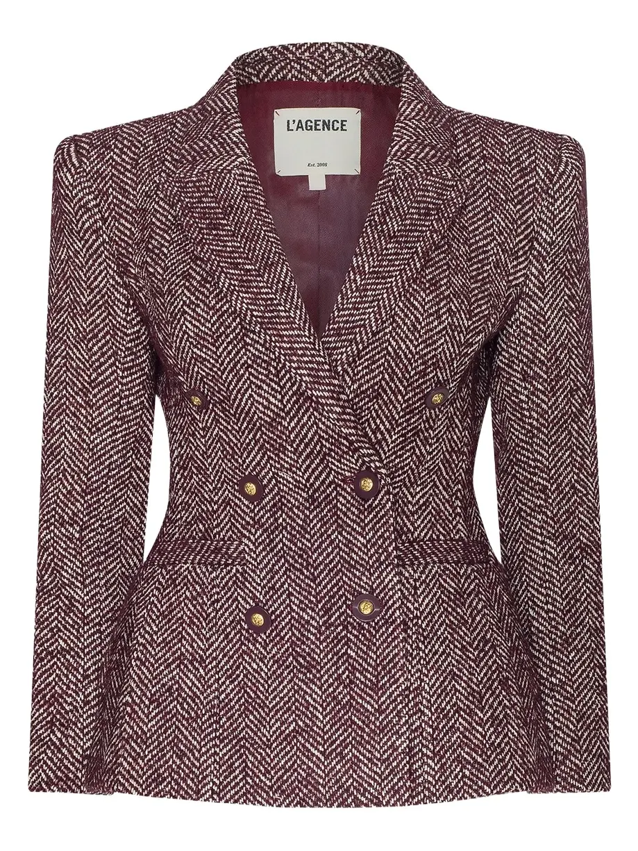 Women's Karima Herringbone Cinched Blazer Women's Karima Herringbone Cinched Blazer