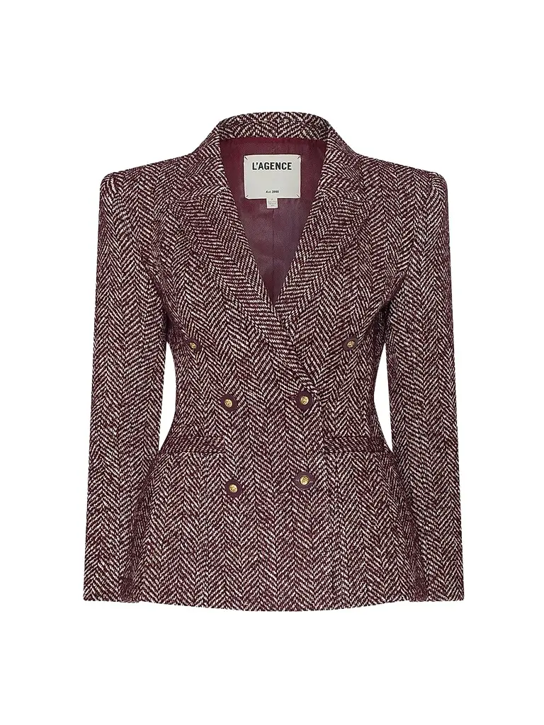 L'Agence Women's Karima Herringbone Cinched Blazer