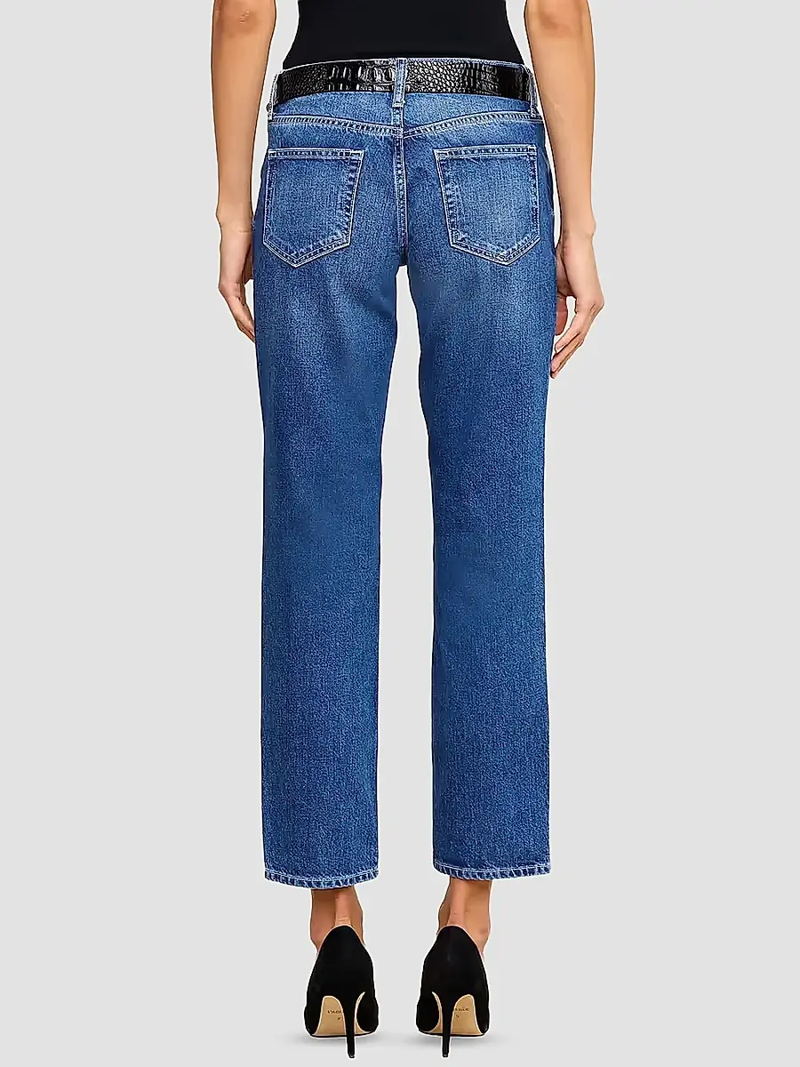 L'Agence Women's Nevia Low-Rise Slouch Straight Jeans | Thumbnail 3