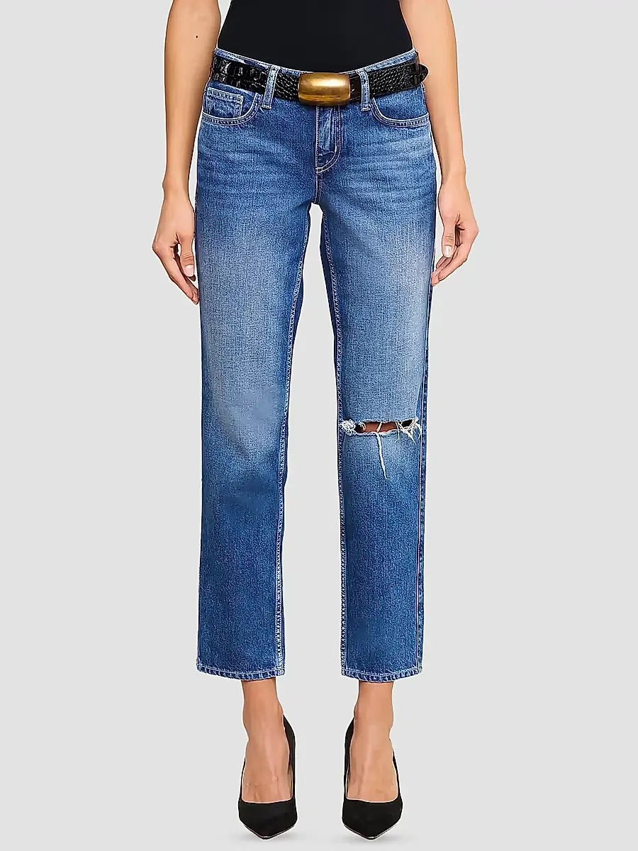 L'Agence Women's Nevia Low-Rise Slouch Straight Jeans | Thumbnail 4
