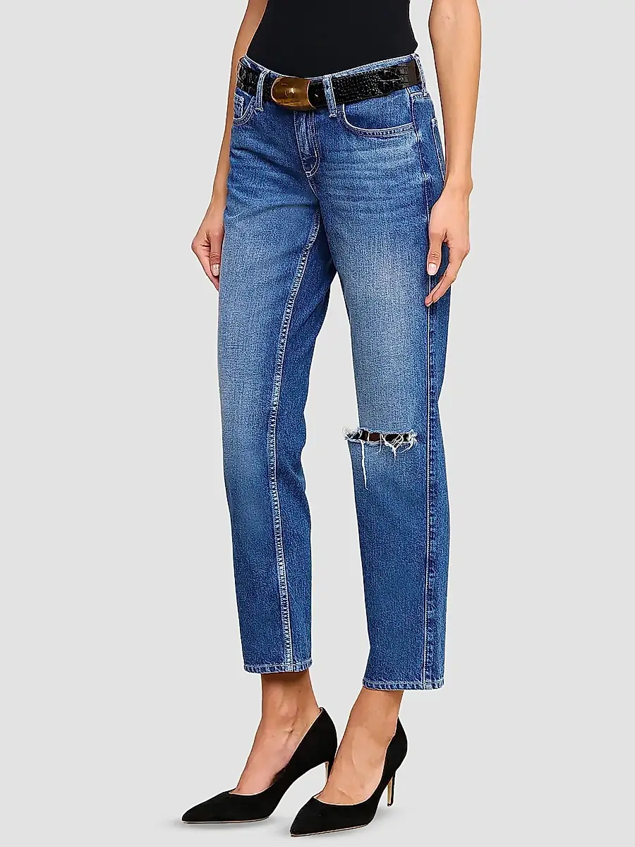 L'Agence Women's Nevia Low-Rise Slouch Straight Jeans | Thumbnail 5