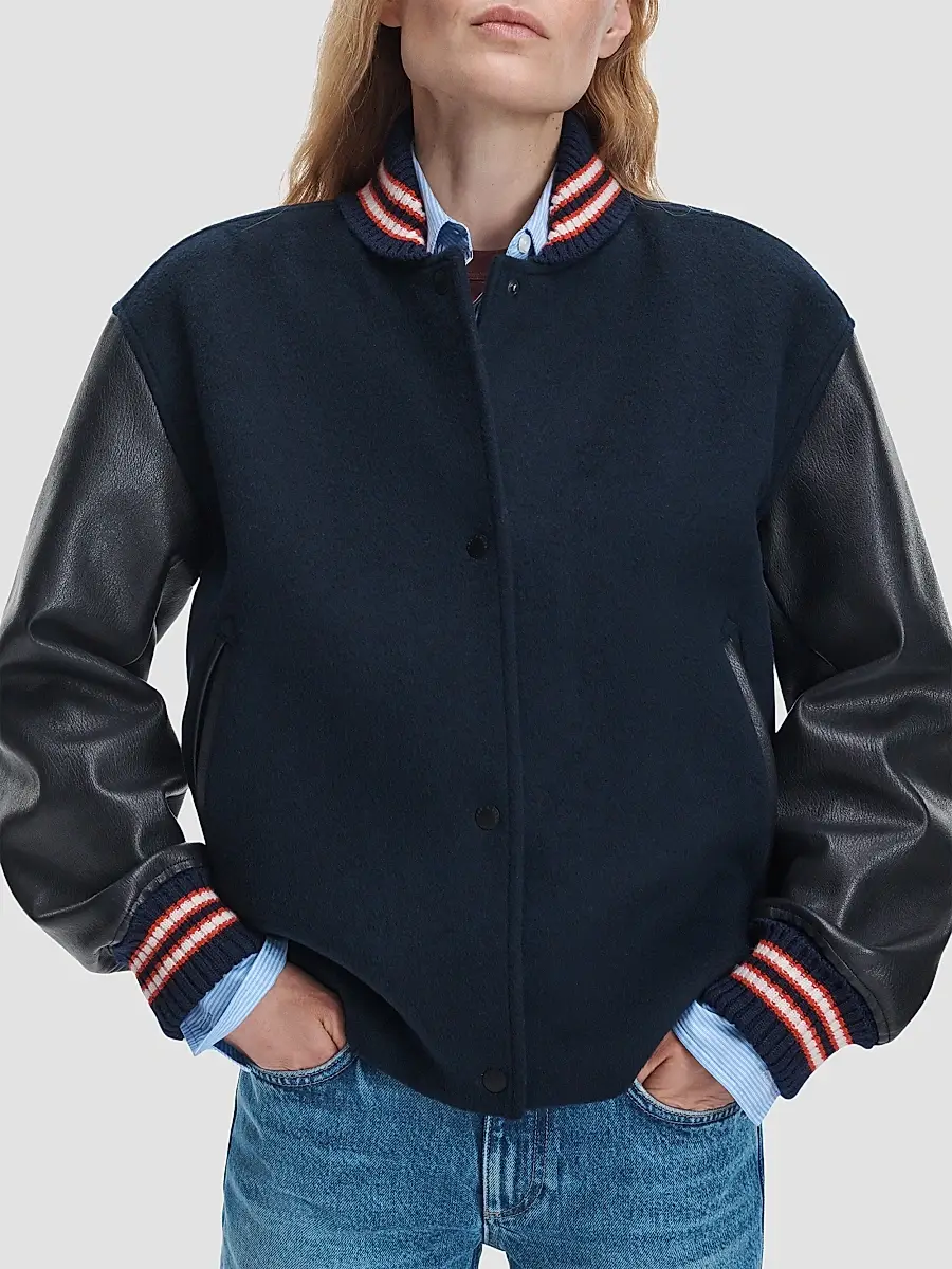 rag & bone Women's Scarlet Varsity Jacket | Thumbnail 4 rag & bone Women's Scarlet Varsity Jacket | Thumbnail 4