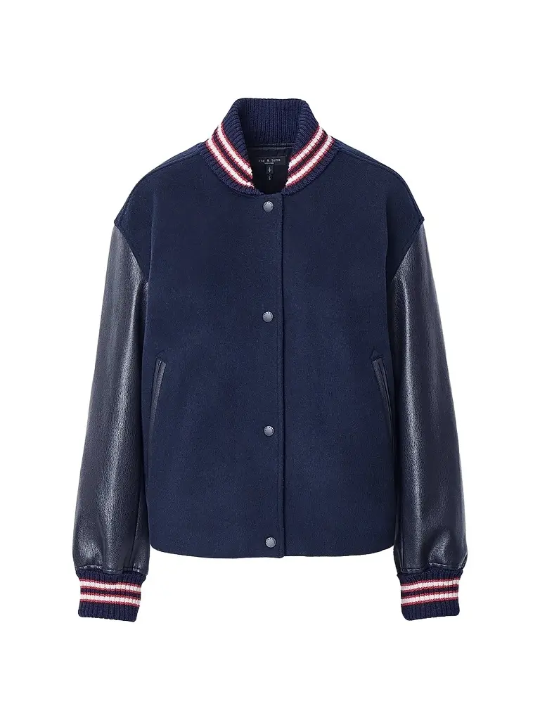 rag & bone Women's Scarlet Varsity Jacket