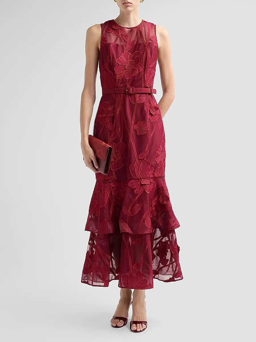 Milly Women's Anna Grand Fleur Sleeveless Evening Dress | Thumbnail 2 Milly Women's Anna Grand Fleur Sleeveless Evening Dress | Thumbnail 2