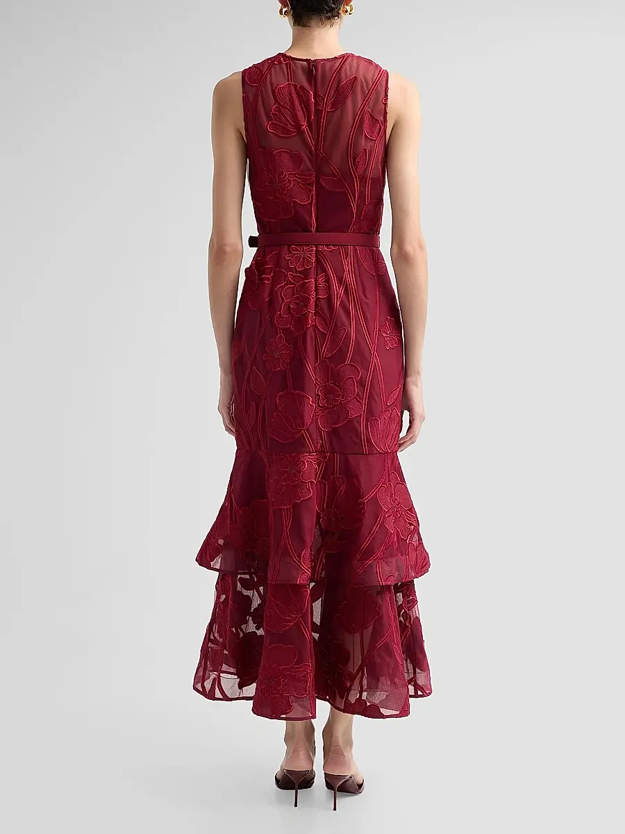 Milly Women's Anna Grand Fleur Sleeveless Evening Dress | Thumbnail 3 Milly Women's Anna Grand Fleur Sleeveless Evening Dress | Thumbnail 3