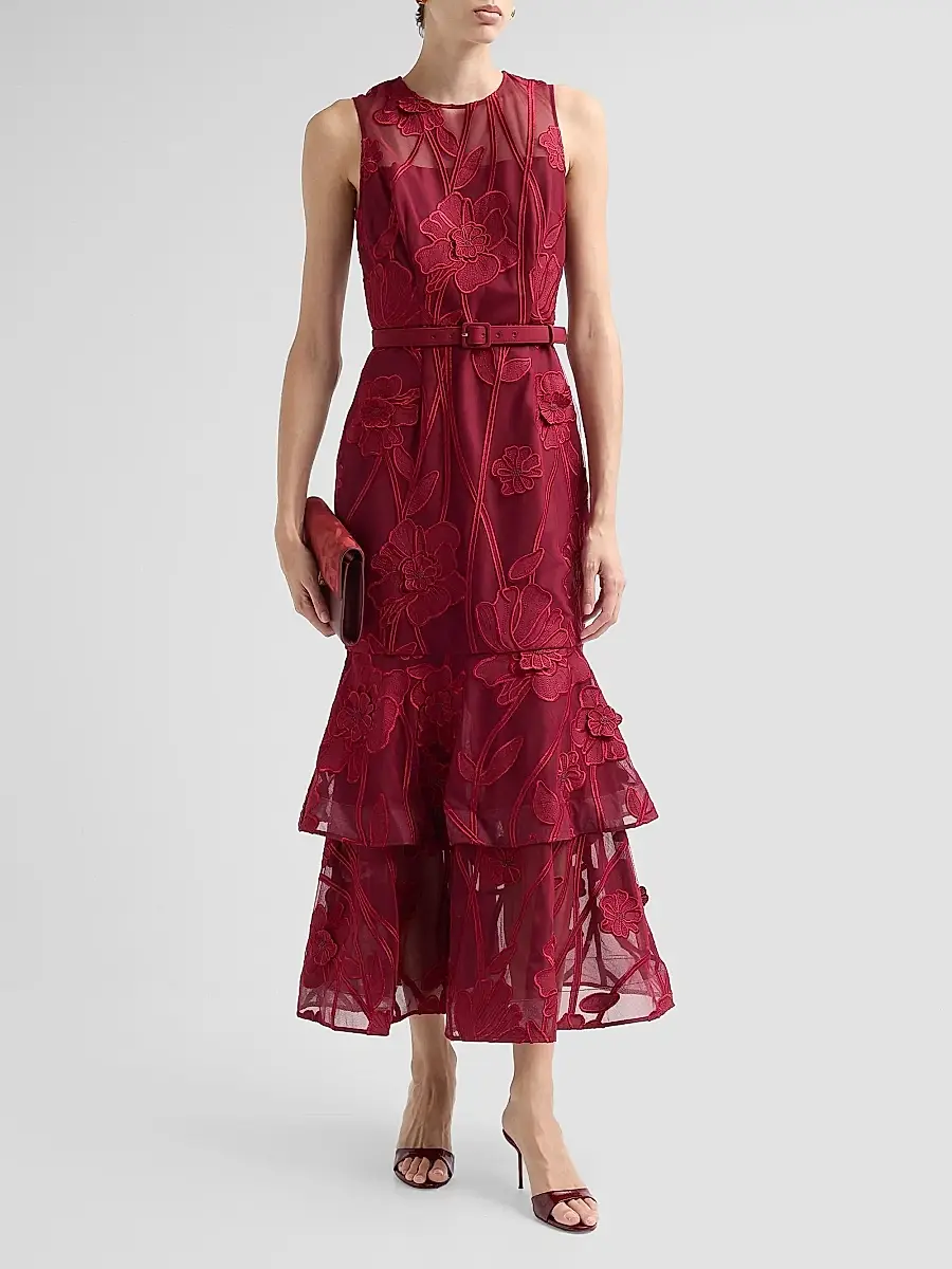 Milly Women's Anna Grand Fleur Sleeveless Evening Dress | Thumbnail 4 Milly Women's Anna Grand Fleur Sleeveless Evening Dress | Thumbnail 4