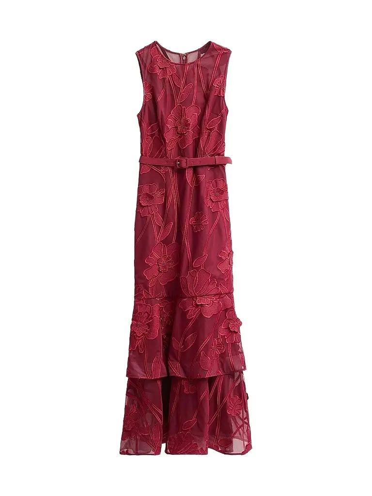 Milly Women's Anna Grand Fleur Sleeveless Evening Dress