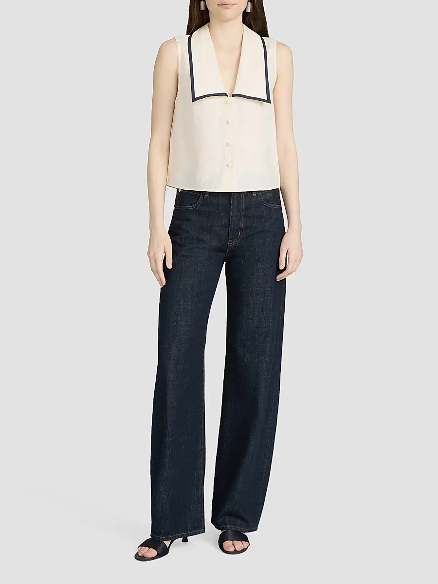 Frame Women's The Cabana Linen Top | Thumbnail 2 Frame Women's The Cabana Linen Top | Thumbnail 2