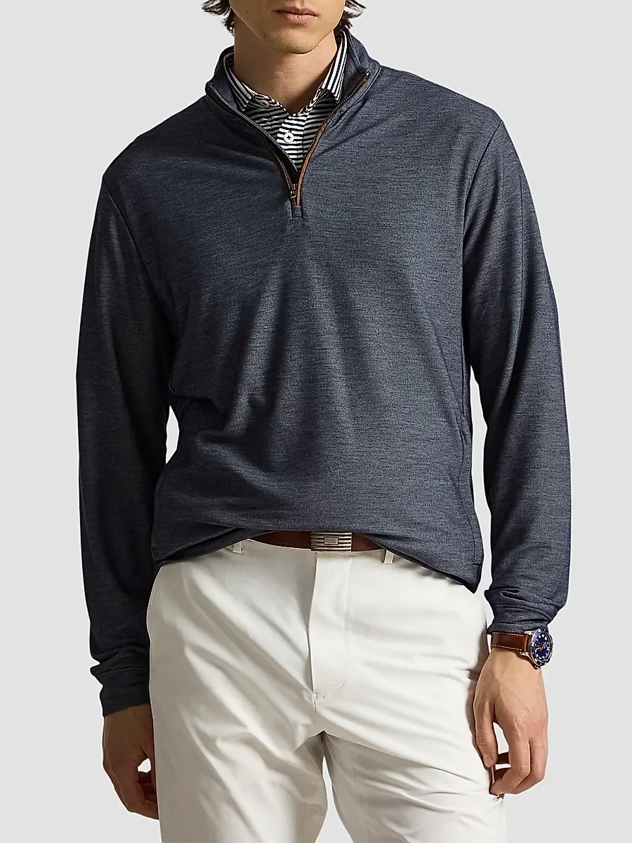 RLX Ralph Lauren Men's Golf Quarter-Zip Mesh Sweatshirt | Thumbnail 4
