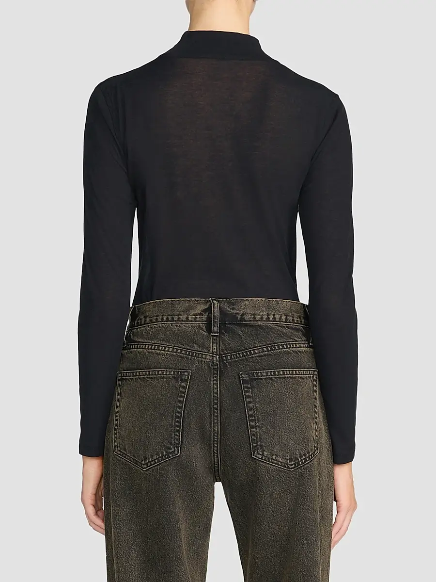 Frame Women's The Shadow Cotton Turtleneck | Thumbnail 3 Frame Women's The Shadow Cotton Turtleneck | Thumbnail 3