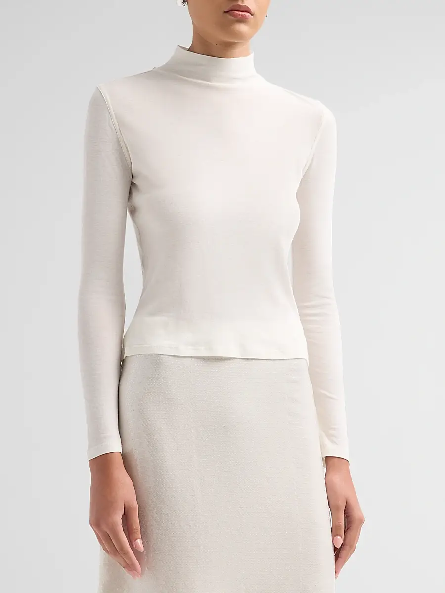 Frame Women's The Shadow Cotton Turtleneck | Thumbnail 4 Frame Women's The Shadow Cotton Turtleneck | Thumbnail 4