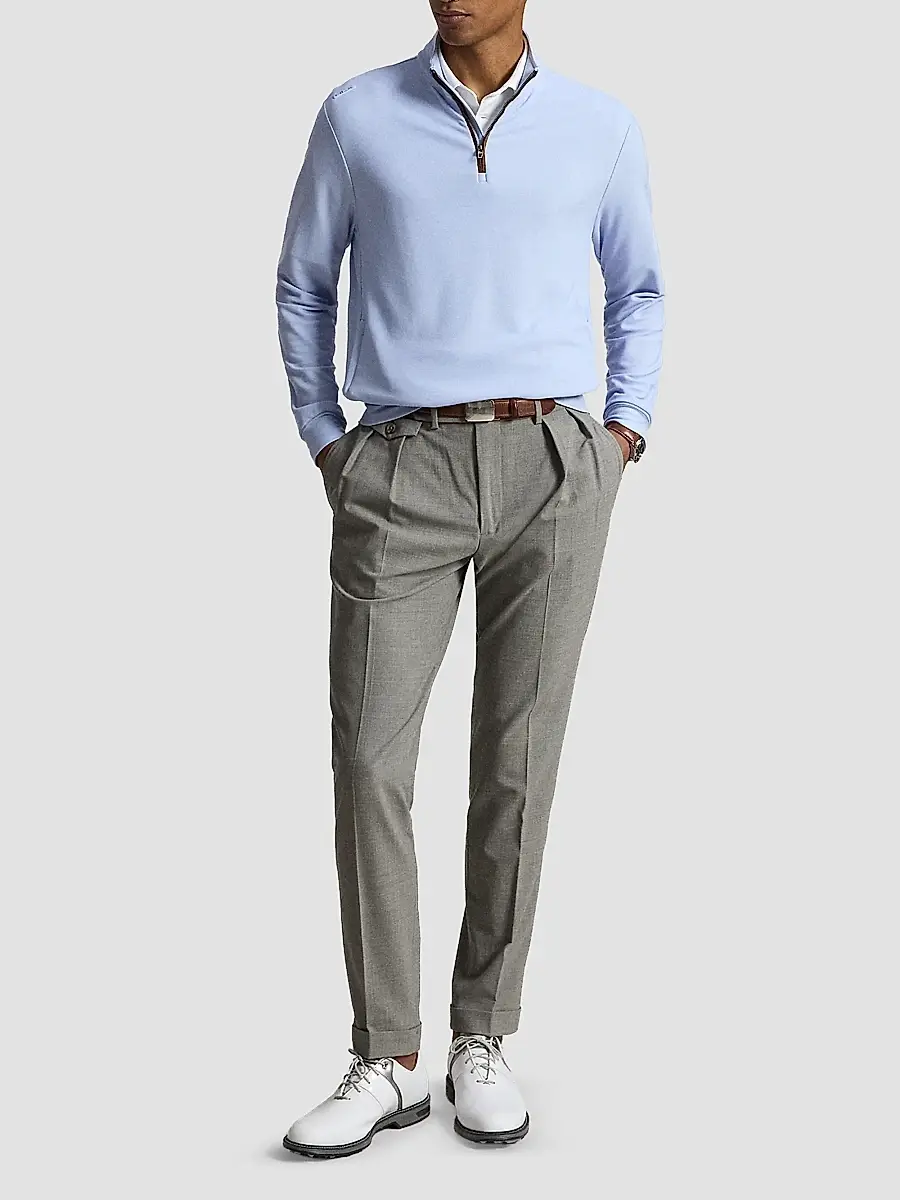 RLX Ralph Lauren Men's Golf Quarter-Zip Mesh Sweatshirt | Thumbnail 2
