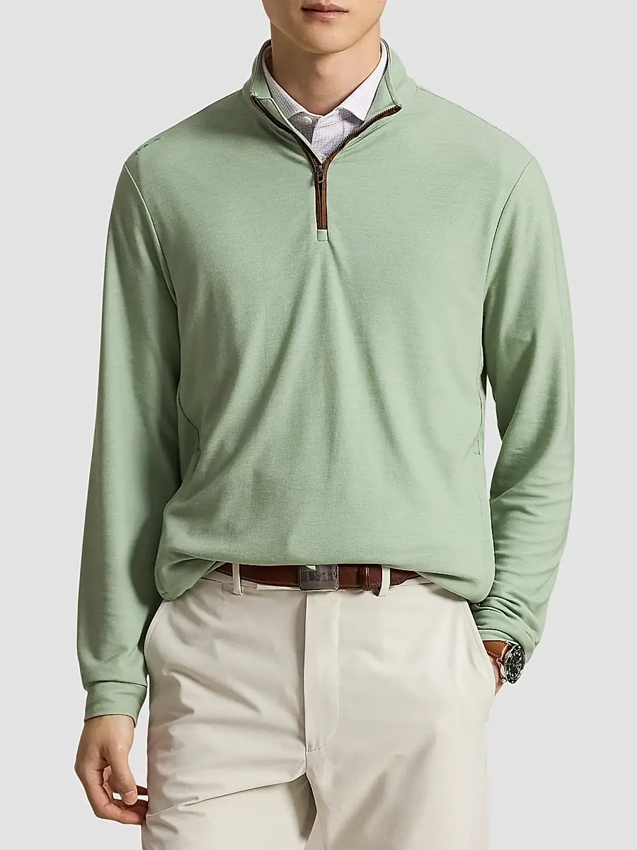 Polo Ralph Lauren Men's Golf Quarter-Zip Mesh Sweatshirt | Thumbnail 4 Polo Ralph Lauren Men's Golf Quarter-Zip Mesh Sweatshirt | Thumbnail 4