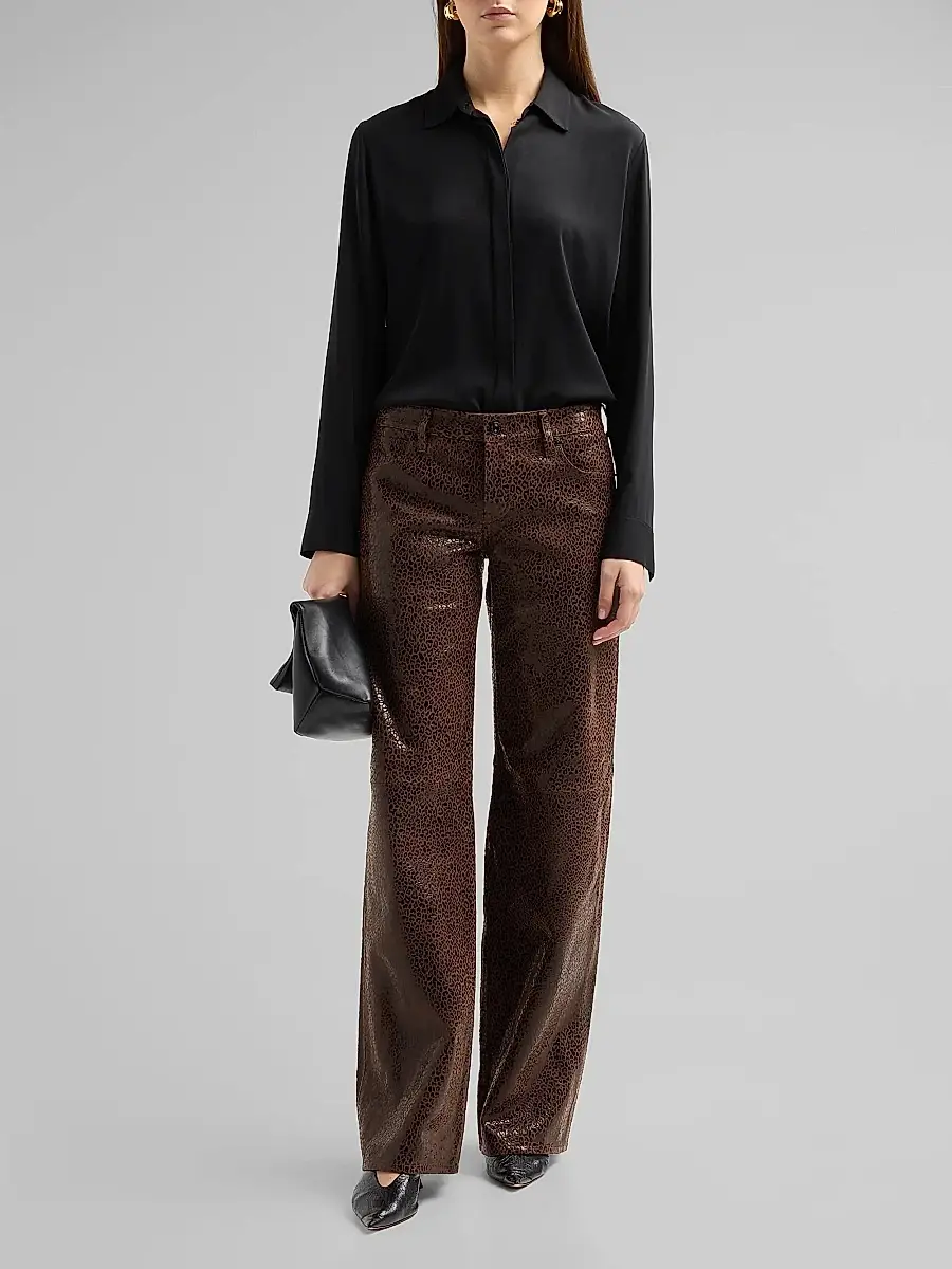 Frame Women's The Suede Gray Pants | Thumbnail 2 Frame Women's The Suede Gray Pants | Thumbnail 2
