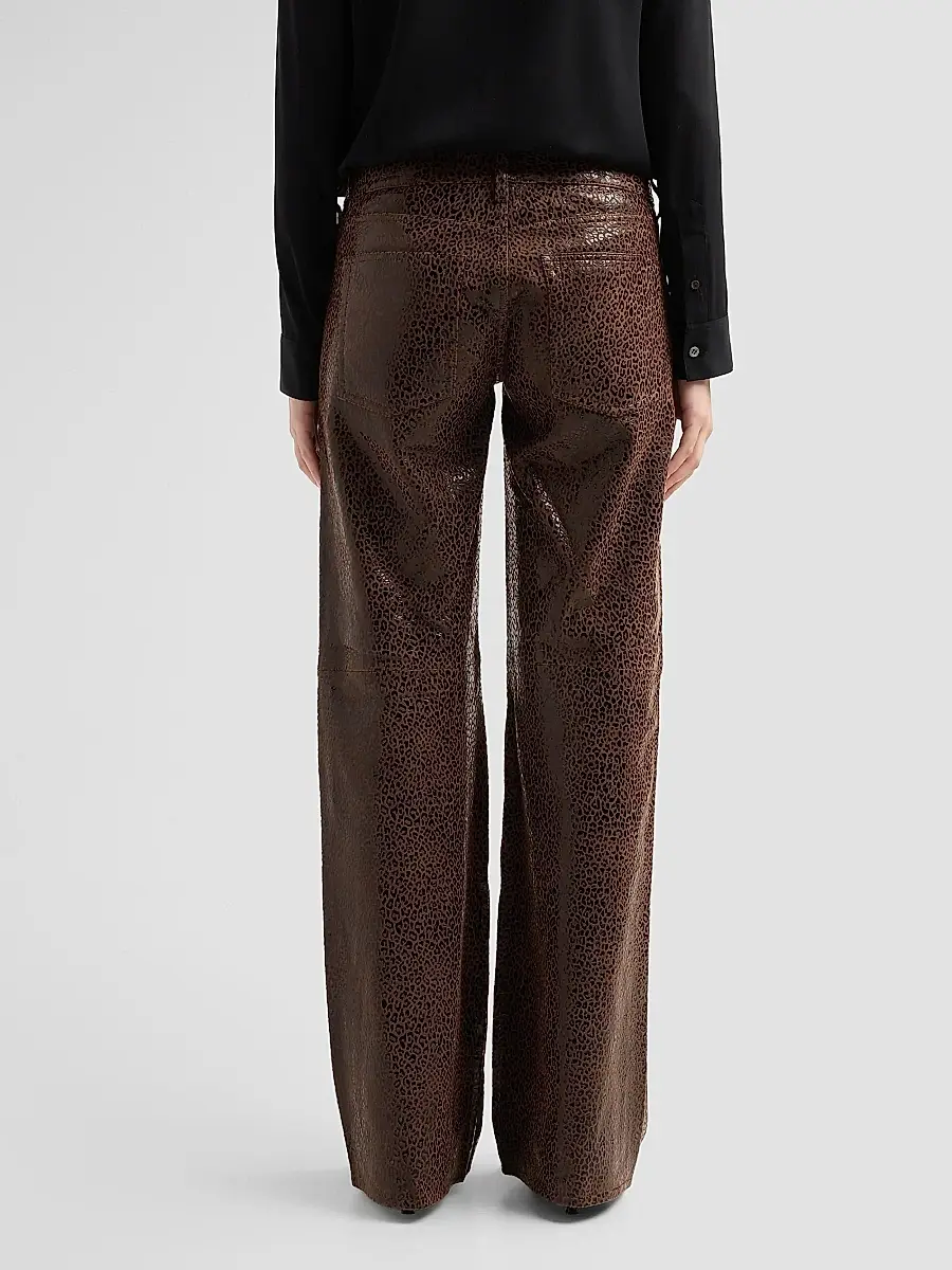 Frame Women's The Suede Gray Pants | Thumbnail 3 Frame Women's The Suede Gray Pants | Thumbnail 3