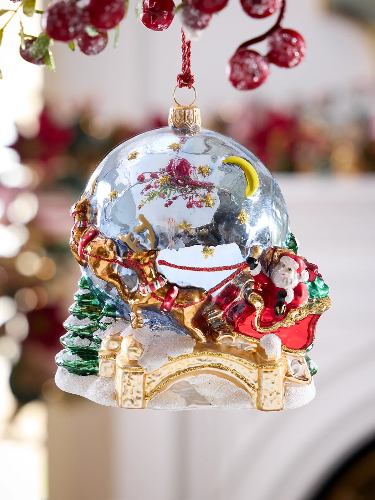 Exclusively Ours Sleigh Ready To Go Glass Ornament