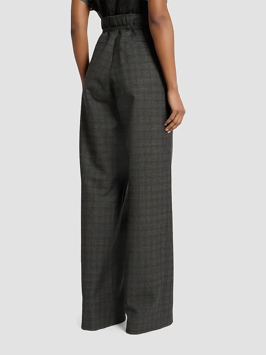 Dries Van Noten Women's Peacha Plaid Wool Pants | Thumbnail 3