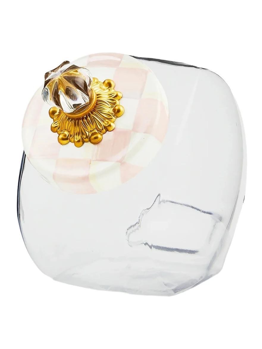 MacKenzie-Childs Rosy Check Sweets Jar