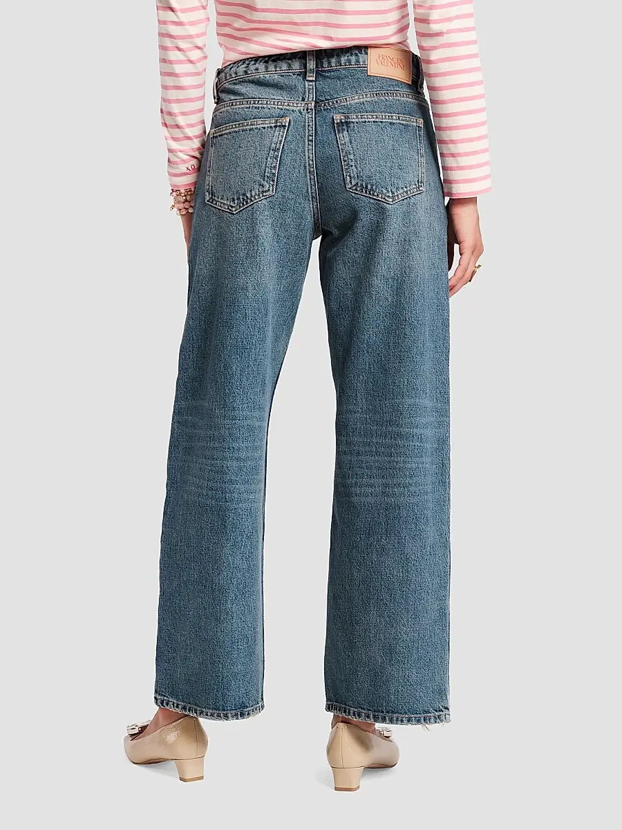 Frances Valentine Women's Jessie High-Rise Wide-Leg Jeans | Thumbnail 2