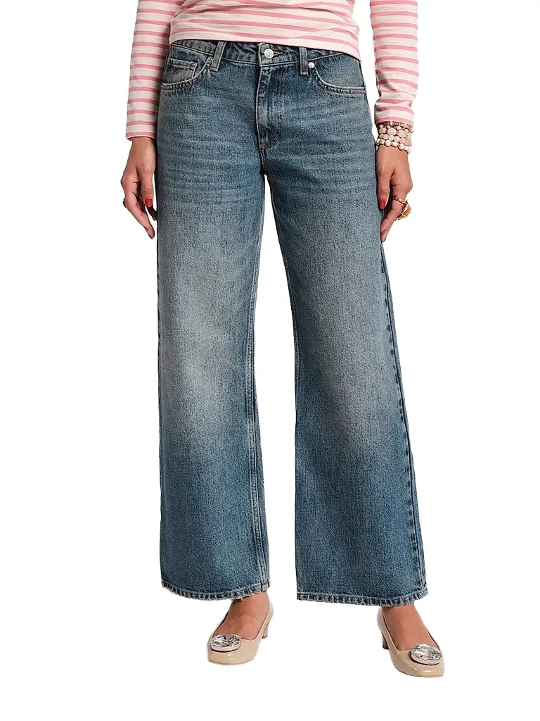Frances Valentine Women's Jessie High-Rise Wide-Leg Jeans