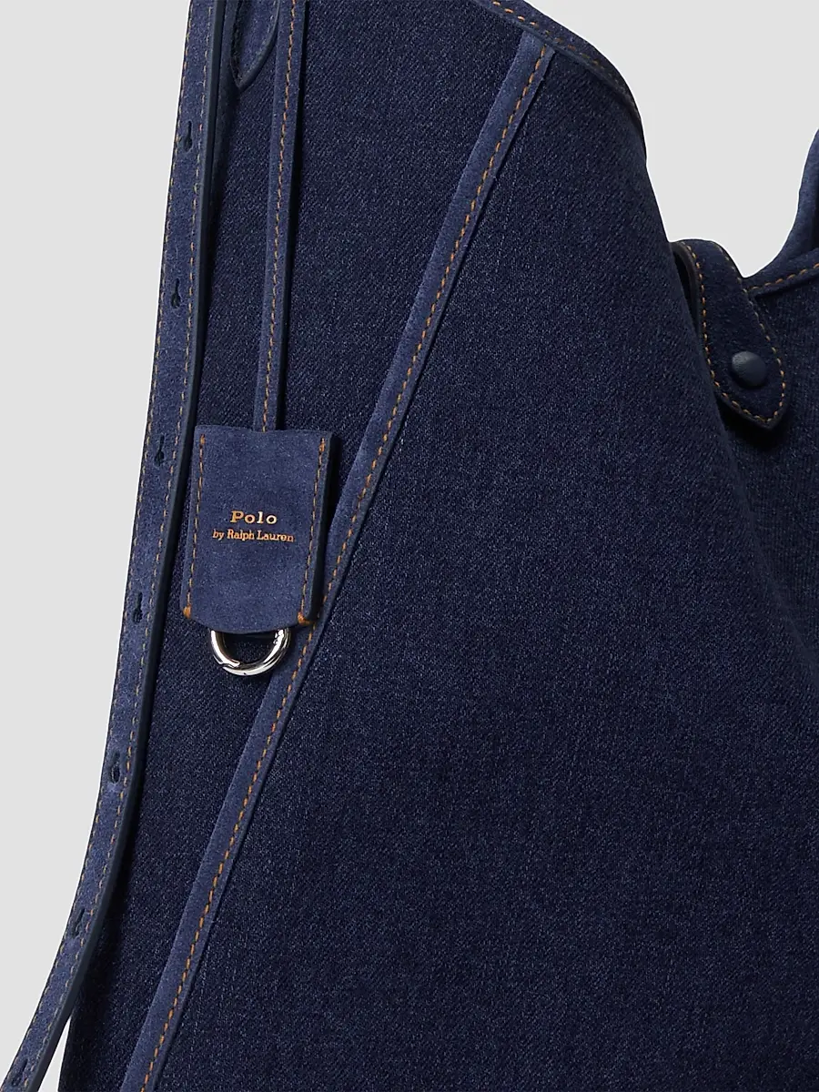 Polo Ralph Lauren Women's Polo Play Large Denim Tote Bag | Thumbnail 4