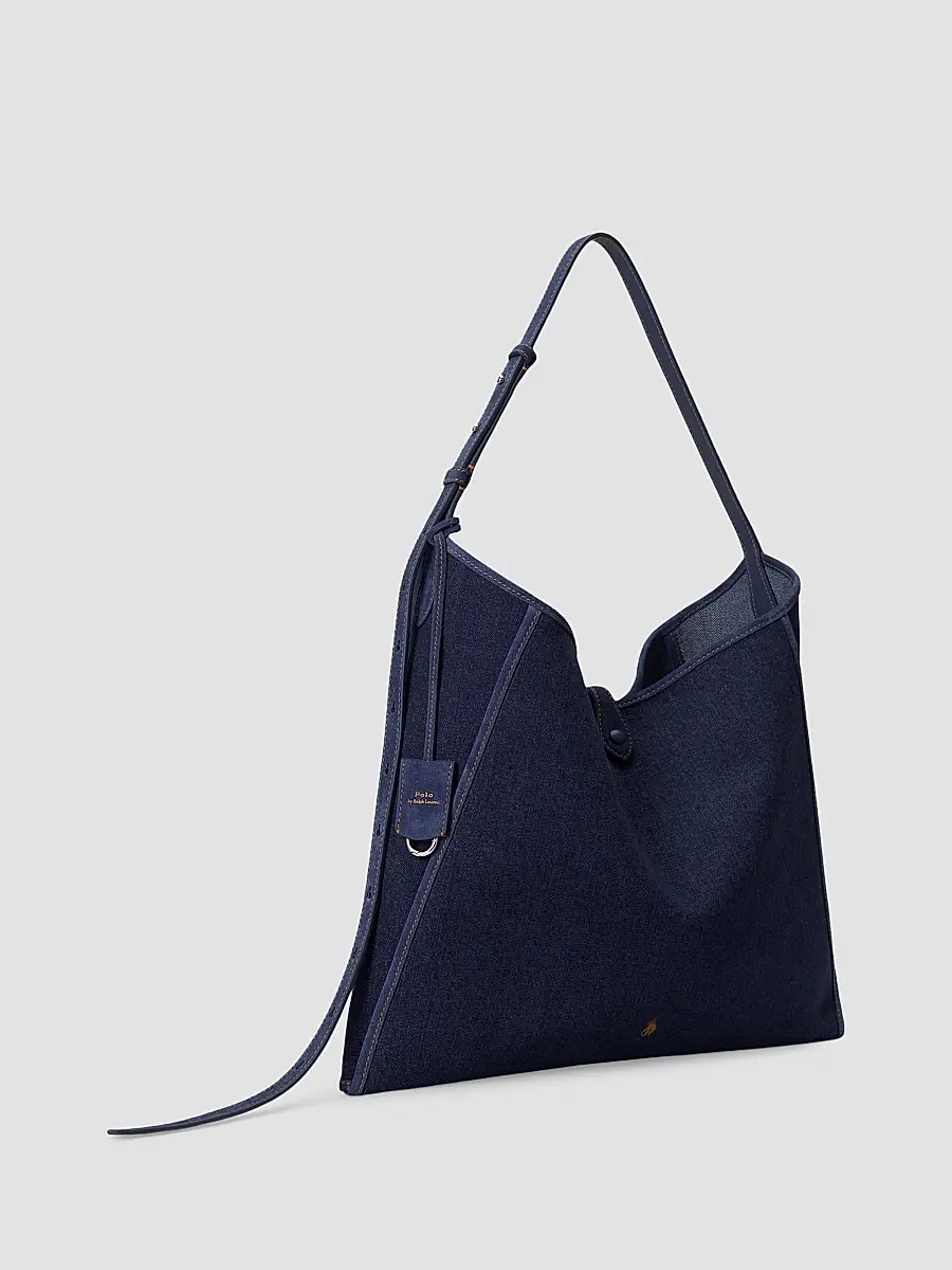 Polo Ralph Lauren Women's Polo Play Large Denim Tote Bag | Thumbnail 5