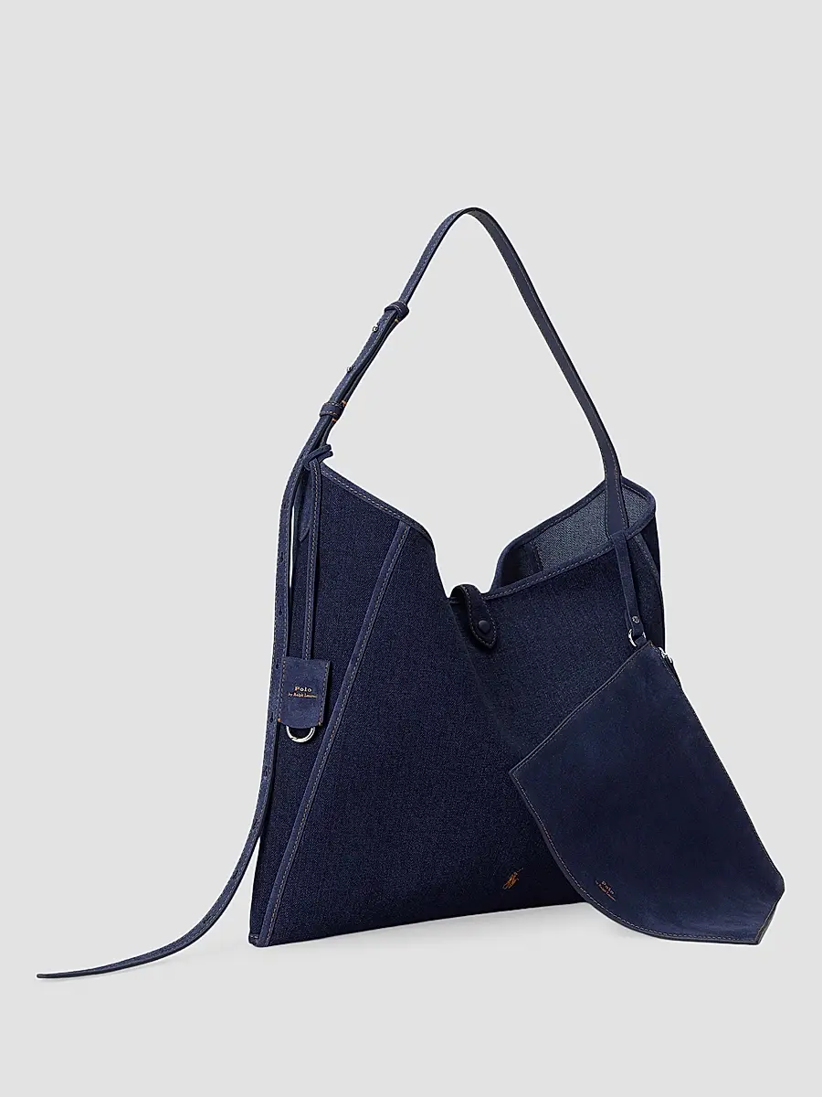 Polo Ralph Lauren Women's Polo Play Large Denim Tote Bag | Thumbnail 6