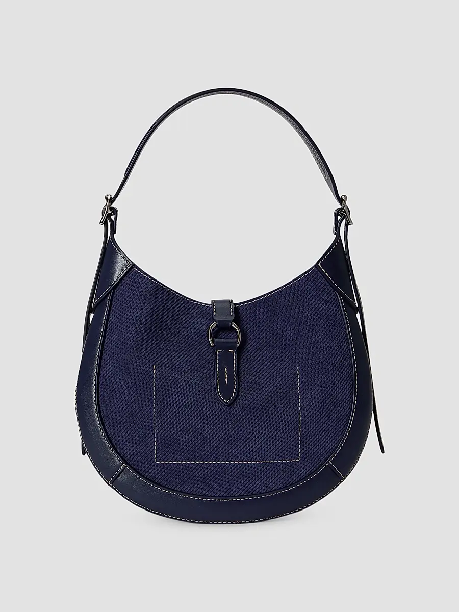 Polo Ralph Lauren Women's Polo ID Small Suede Shoulder Bag | Thumbnail 4