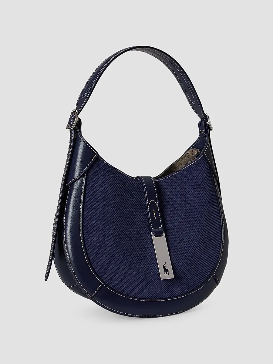 Polo Ralph Lauren Women's Polo ID Small Suede Shoulder Bag | Thumbnail 5