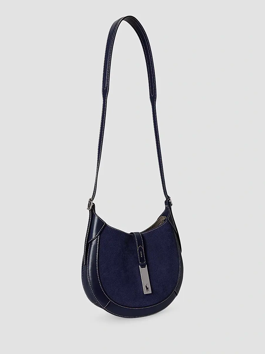 Polo Ralph Lauren Women's Polo ID Small Suede Shoulder Bag | Thumbnail 6