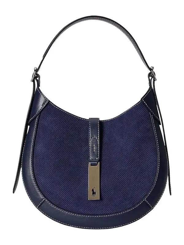 Women's Polo ID Small Suede Shoulder Bag Women's Polo ID Small Suede Shoulder Bag