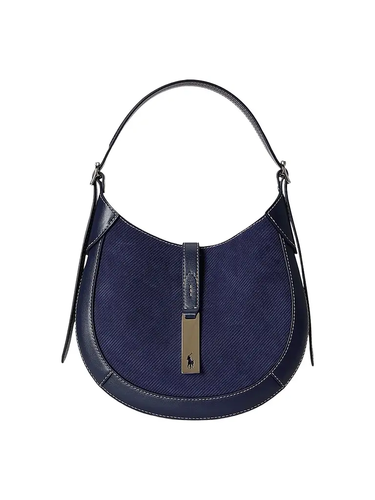 Polo Ralph Lauren Women's Polo ID Small Suede Shoulder Bag