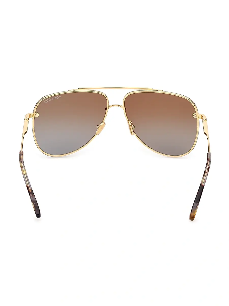 Tom Ford Women's Leon 62MM Aviator Sunglasses | Thumbnail 5 Tom Ford Women's Leon 62MM Aviator Sunglasses | Thumbnail 5