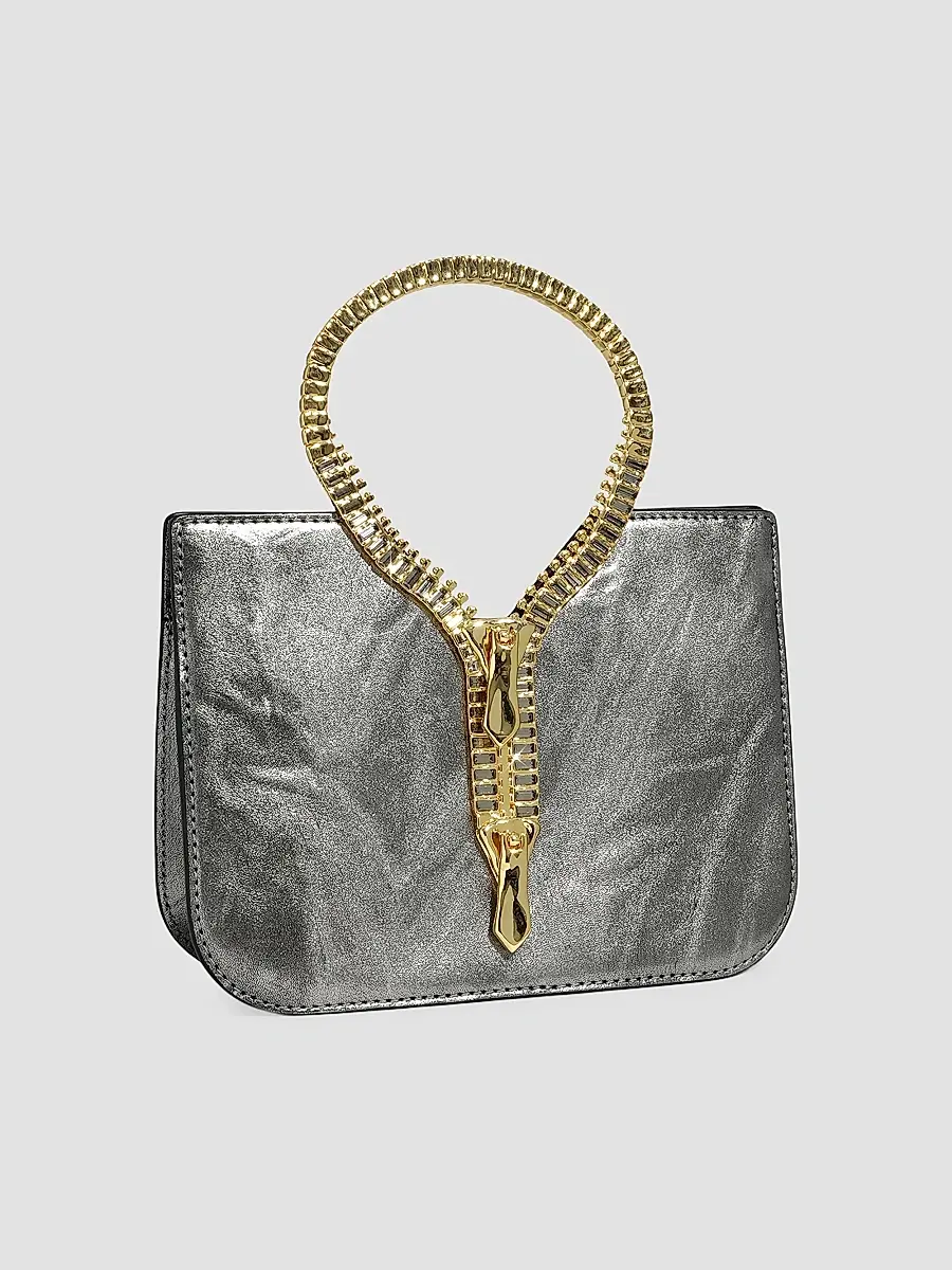 ALEXIS BITTAR Women's 14K-Gold-Plated & Leather Top Handle Bag | Thumbnail 4 ALEXIS BITTAR Women's 14K-Gold-Plated & Leather Top Handle Bag | Thumbnail 4