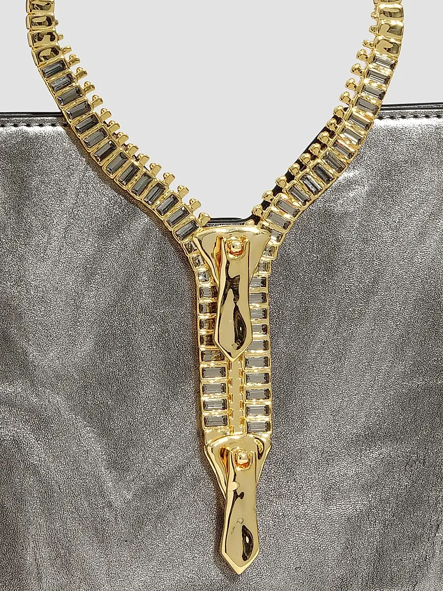 ALEXIS BITTAR Women's 14K-Gold-Plated & Leather Top Handle Bag | Thumbnail 6 ALEXIS BITTAR Women's 14K-Gold-Plated & Leather Top Handle Bag | Thumbnail 6