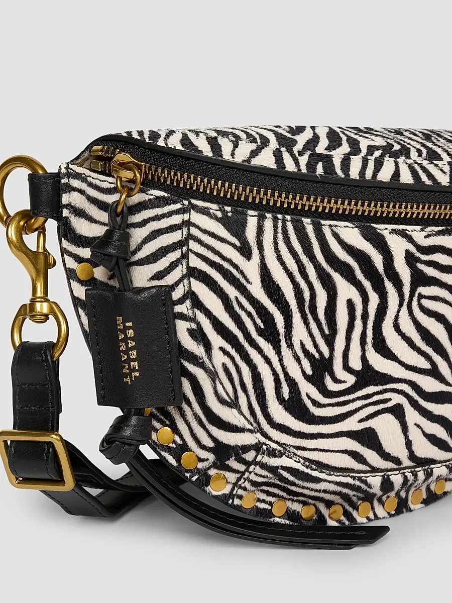 Isabel Marant Women's Skano Zebra-Print Calf-Hair Belt Bag | Thumbnail 3 Isabel Marant Women's Skano Zebra-Print Calf-Hair Belt Bag | Thumbnail 3