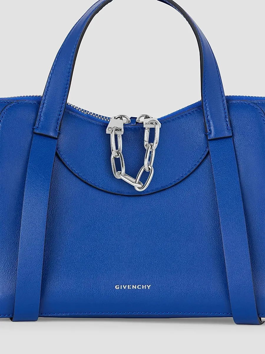 Givenchy Women's Small Snatch Top Handle Bag in Grained Leather - Cobalt Blue | Thumbnail 5