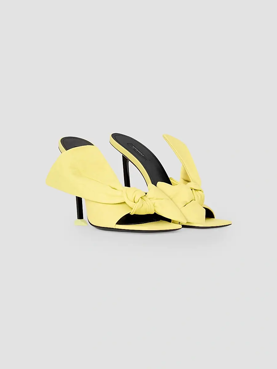 Givenchy Women's Boudoir Heeled Mules in Nappa Leather with Bow - Yellow | Thumbnail 2 Givenchy Women's Boudoir Heeled Mules in Nappa Leather with Bow - Yellow | Thumbnail 2