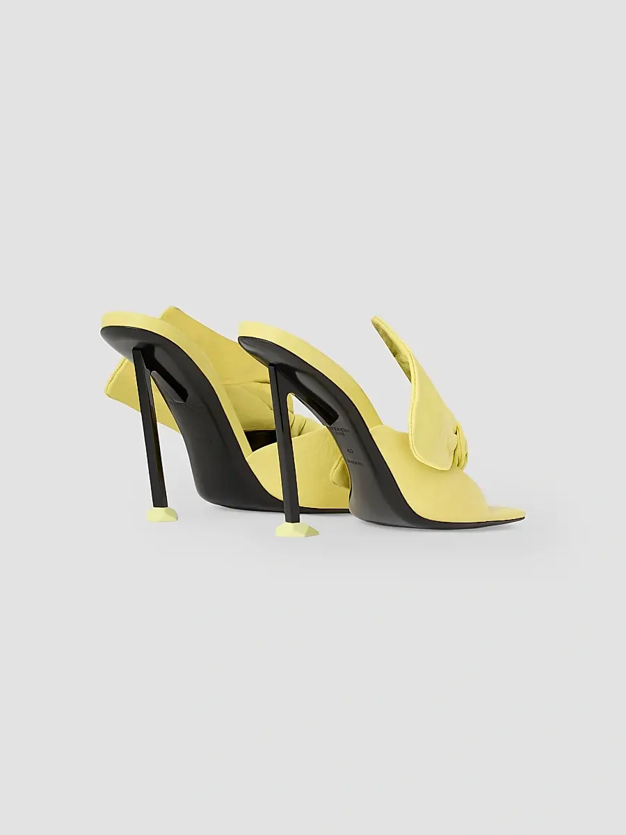 Givenchy Women's Boudoir Heeled Mules in Nappa Leather with Bow - Yellow | Thumbnail 3 Givenchy Women's Boudoir Heeled Mules in Nappa Leather with Bow - Yellow | Thumbnail 3