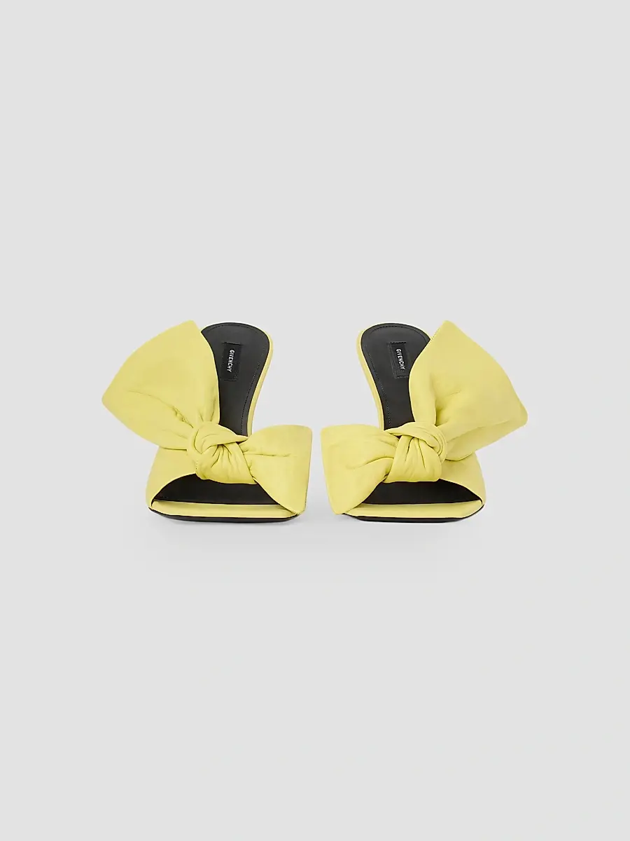 Givenchy Women's Boudoir Heeled Mules in Nappa Leather with Bow - Yellow | Thumbnail 5 Givenchy Women's Boudoir Heeled Mules in Nappa Leather with Bow - Yellow | Thumbnail 5
