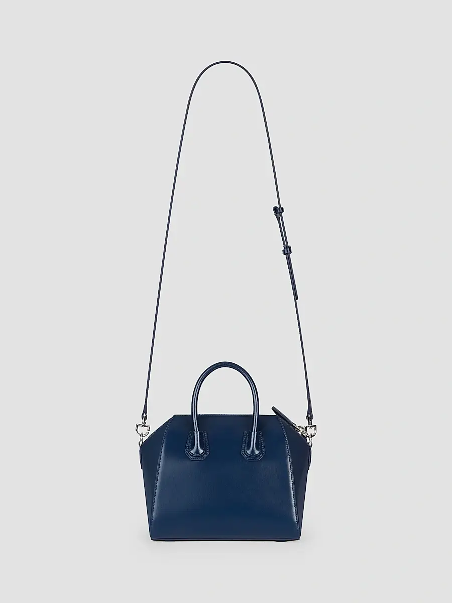 Givenchy Women's Mini Antigona Top Handle Bag in Box Leather - Saphir Blue | Thumbnail 3 Givenchy Women's Mini Antigona Top Handle Bag in Box Leather - Saphir Blue | Thumbnail 3