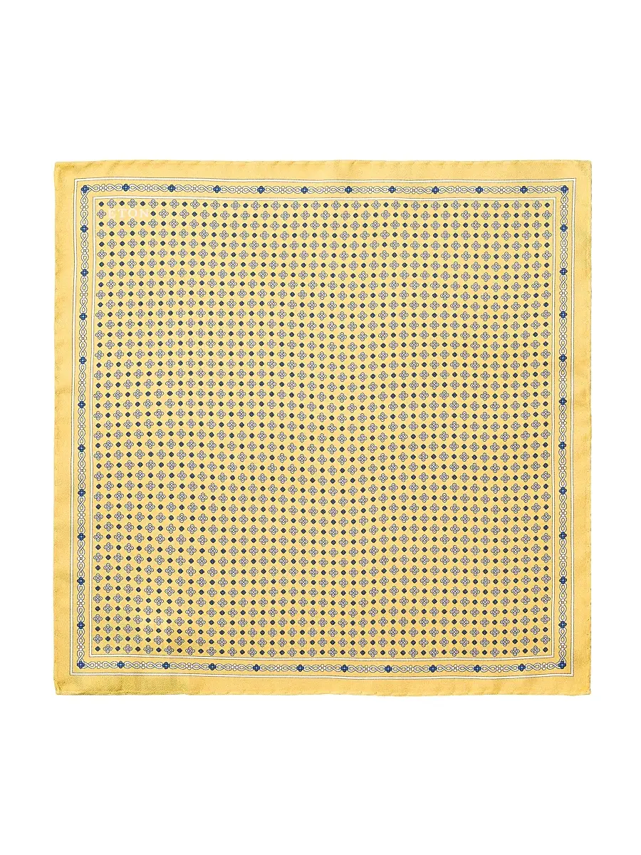 Eton Men's Floral Silk Twill Pocket Square | Thumbnail 2