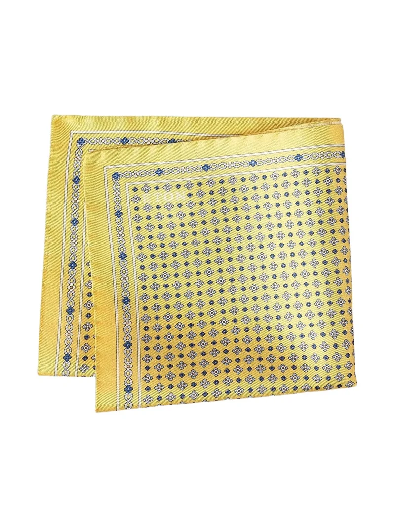 Eton Men's Floral Silk Twill Pocket Square