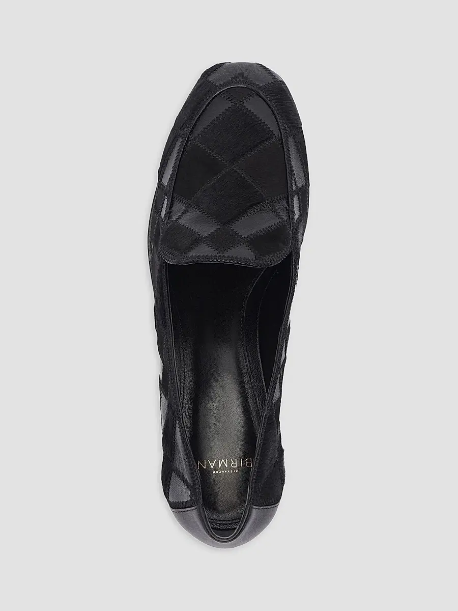 Alexandre Birman Women's Annelise 30MM Calf Hair & Leather Loafers - Black | Thumbnail 4 Alexandre Birman Women's Annelise 30MM Calf Hair & Leather Loafers - Black | Thumbnail 4