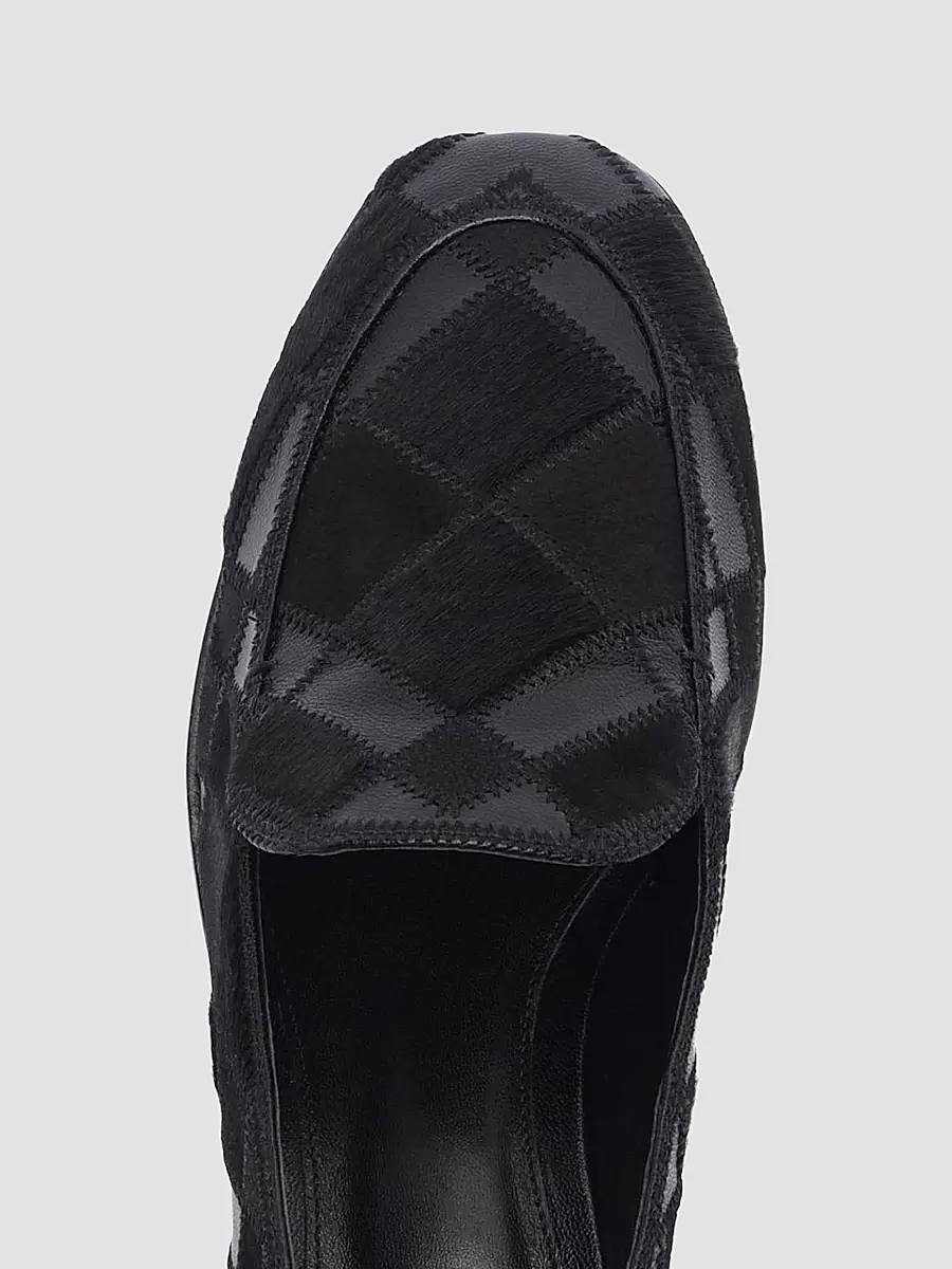 Alexandre Birman Women's Annelise 30MM Calf Hair & Leather Loafers - Black | Thumbnail 5 Alexandre Birman Women's Annelise 30MM Calf Hair & Leather Loafers - Black | Thumbnail 5