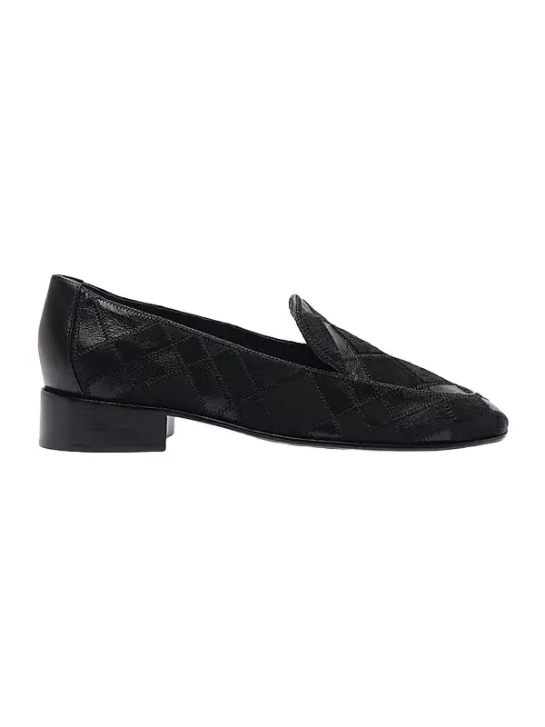 Women's Annelise 30MM Calf Hair & Leather Loafers - Black Women's Annelise 30MM Calf Hair & Leather Loafers - Black