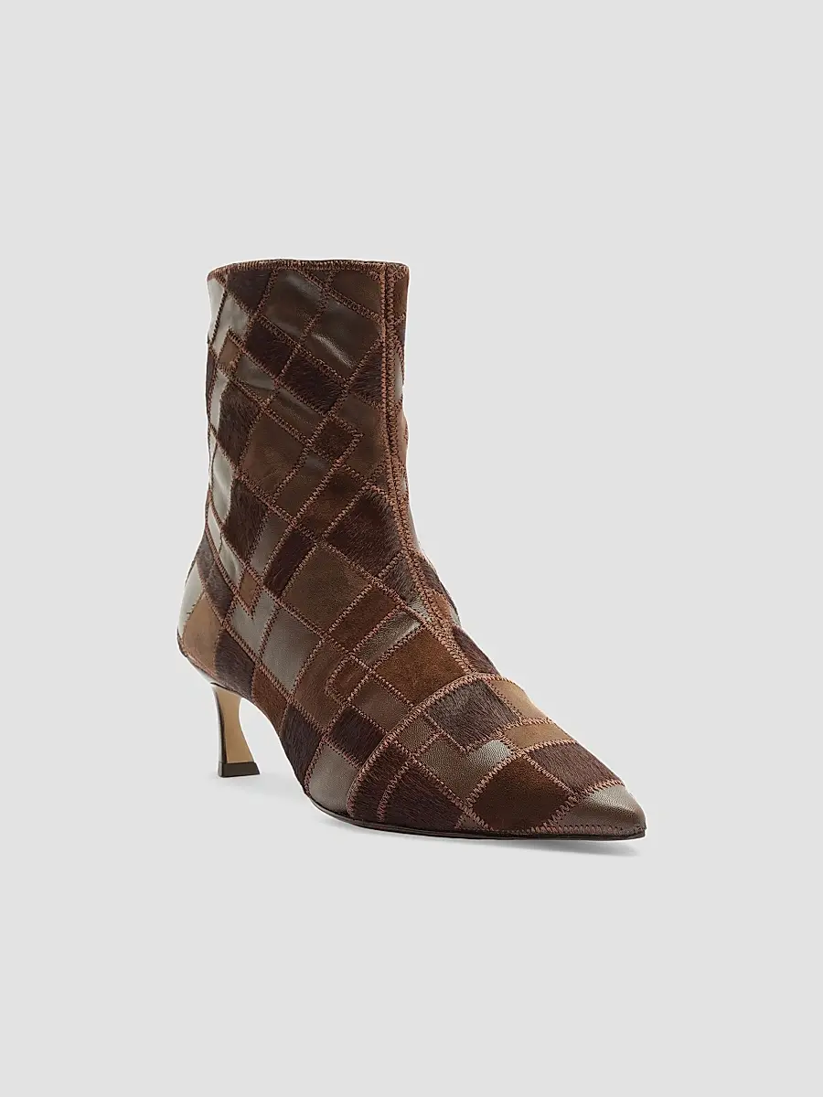 Alexandre Birman Women's Annelise 50MM Leather & Calf Hair Ankle Boots | Thumbnail 2 Alexandre Birman Women's Annelise 50MM Leather & Calf Hair Ankle Boots | Thumbnail 2